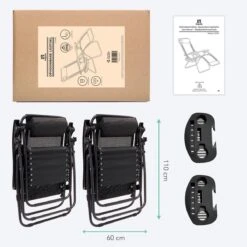 LifeGoods Opvouwbare Tuinstoelen - Verstelbaar Zonnescherm - 2 Stuks - 30°-90° Verstelbaar - Metaal - Zwart 23 LifeGoods Opvouwbare Tuinstoelen - Verstelbaar Zonnescherm - 2 Stuks - 30°-90° Verstelbaar - Metaal - Zwart -Tuin- En Buitenwinkels 1200x1200 115