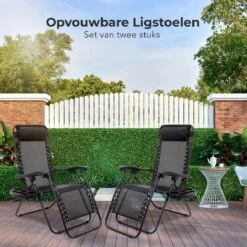 LifeGoods Opvouwbare Tuinstoelen - Verstelbaar Zonnescherm - 2 Stuks - 30°-90° Verstelbaar - Metaal - Zwart 24 LifeGoods Opvouwbare Tuinstoelen - Verstelbaar Zonnescherm - 2 Stuks - 30°-90° Verstelbaar - Metaal - Zwart -Tuin- En Buitenwinkels 1200x1200 116