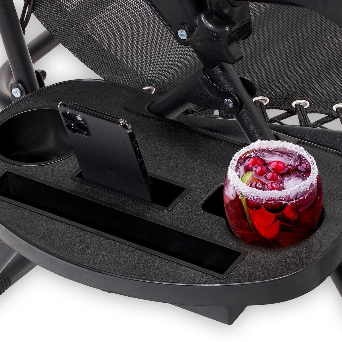 LifeGoods Opvouwbare Tuinstoelen - Verstelbaar Zonnescherm - 2 Stuks - 30°-90° Verstelbaar - Metaal - Zwart 14 LifeGoods Opvouwbare Tuinstoelen - Verstelbaar Zonnescherm - 2 Stuks - 30°-90° Verstelbaar - Metaal - Zwart - Afbeelding 12