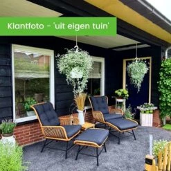 BUITEN Living Dex Wicker Loungestoel Tuin | Wicker + Aluminium | Bamboe Antraciet -Tuin- En Buitenwinkels 1200x1200 118
