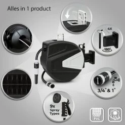 Sens Design Slanghaspel - Tuinslang Haspel - Automatisch - Zwart - 20m -Tuin- En Buitenwinkels 1200x1200 1314