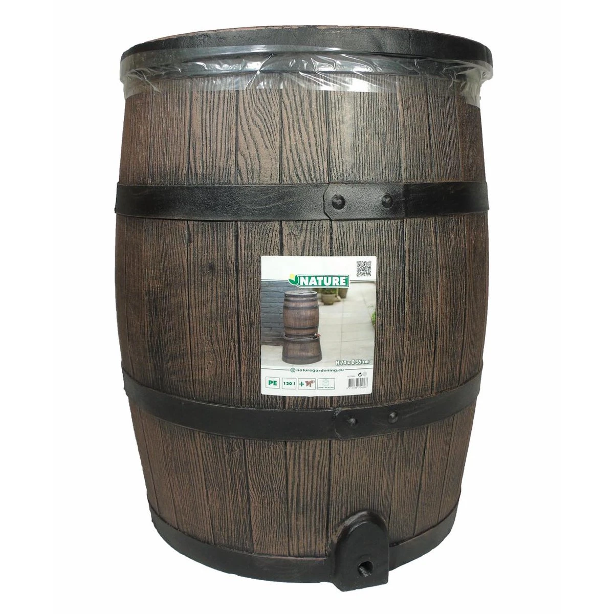 Nature - Regenton - Whiskyvat - 120L - H66 X Ø50,5cm 5 Nature - Regenton - Whiskyvat - 120L - H66 X Ø50,5cm - Afbeelding 3