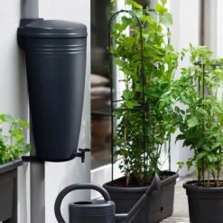 Elho Green Basics Rain Catcher 33 - Regenton Voor Balkonbuiten - Ø 33.5 X H 73.5 Cm - Zwart/Living Black -Tuin- En Buitenwinkels 1200x1200 1365