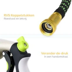 Goliving Tuinslang Flexibel - 30 Meter - Uitrekbare Tuinslang Sproeier - Tuinsproeier - Zwart - Acht Standen - Met Opbergtas -Tuin- En Buitenwinkels 1200x1200 1391