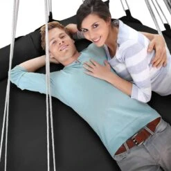 Hangnest Voor Binnen & Buiten. Met Groot En Dik Kussen Voor Volwassenen & Kinderen. Belastbaar Tot 125 Kg. VITA5 (Zwart) -Tuin- En Buitenwinkels 1200x1200 149