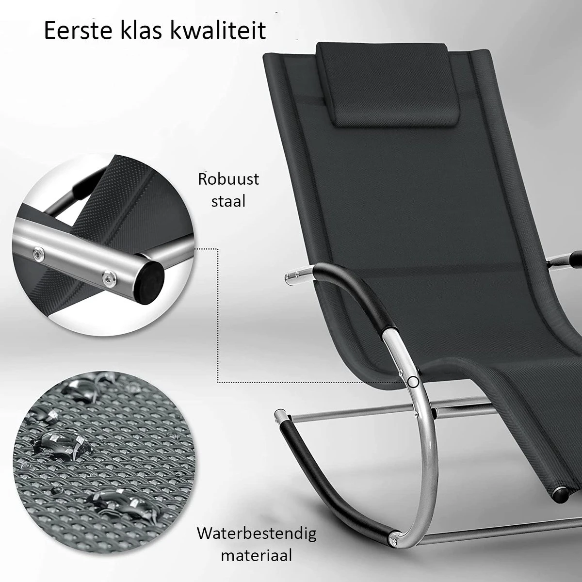 Sens Design Zonnebed - Ligbed - Weerbestendig - Antraciet 4 Sens Design Zonnebed - Ligbed - Weerbestendig - Antraciet - Afbeelding 2