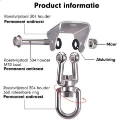 Luxe Ophangsysteem - 180° Schommelen, 360° Roteerbaar - Plafondhaak - Ophanghaak - Hangstoel Buiten - Hangstoel Binnen – Schommelstoel - Schommel - Bokszakken - RVS - Nederlandse Handleiding - 21 Luxe Ophangsysteem - 180° Schommelen, 360° Roteerbaar - Plafondhaak - Ophanghaak - Hangstoel Buiten - Hangstoel Binnen – Schommelstoel - Schommel - Bokszakken - RVS - Nederlandse Handleiding - -Tuin- En Buitenwinkels 1200x1200 225