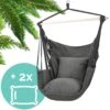 Hangmat Stoel - Hangstoel Voor Binnen Of Buiten - Incl. 2 Kussens - Zwart/Grijs Antraciet 2 Hangmat Stoel - Hangstoel Voor Binnen Of Buiten - Incl. 2 Kussens - Zwart/Grijs Antraciet -Tuin- En Buitenwinkels 1200x1200 228