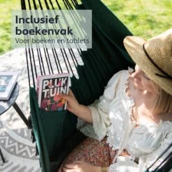 Vita5 XXL Hangstoel | Binnen&Buiten Hangnest | Incl. 2 Kussens En Boekenvak | Volwassenen&Kinderen | Hangmatstoel Tot 225kg | Donkergroen -Tuin- En Buitenwinkels 1200x1200 231