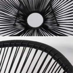 Set Van 2 Design Stoelen Ei-vormig - Acapulco Zwart - Stoelen 4 Poten Retro Design, Plastic Koorden, Binnen/buiten 13 Set Van 2 Design Stoelen Ei-vormig - Acapulco Zwart - Stoelen 4 Poten Retro Design, Plastic Koorden, Binnen/buiten -Tuin- En Buitenwinkels 1200x1200 266