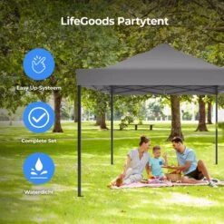 LifeGoods Partytent - 3x4.5 M - Zijwanden - Easy Up - Opvouwbaar - Waterdicht - Draagtas Met Wieltjes - Donkergrijs 16 LifeGoods Partytent - 3x4.5 M - Zijwanden - Easy Up - Opvouwbaar - Waterdicht - Draagtas Met Wieltjes - Donkergrijs -Tuin- En Buitenwinkels 1200x1200 29