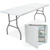 LifeGoods Klaptafel - Inklapbaar - 70x180cm - Verstelbare Vouwtafel - Weerbestendig - Wit -Tuin- En Buitenwinkels 1200x1200 296
