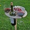 Merkloos Opvouwbare Wijntafel - Picknicktafel - Wijn Bijzettafel - Mannen Gadget - Vrouwen Cadeautjes - Moederdag Cadeautje - Bijzettafel Rond - Hout -Tuin- En Buitenwinkels 1200x1200 319