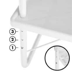 Luxe Inklapbare Balkontafel – 52 X 40 X 56cm – Wit – Hangend – Balkonbar – Balkontafels – Balkontafeltje – Hangtafel Balkon – Balcony Table – Voor Aan Het Balkon – Ophangbaar – Opklapbaar – Tafel – Inklapbaar – Buiten – Tafeltje – Klaptafel -Tuin- En Buitenwinkels 1200x1200 321