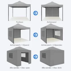 LifeGoods Partytent - 3x4.5 M - Zijwanden - Easy Up - Opvouwbaar - Waterdicht - Draagtas Met Wieltjes - Donkergrijs 20 LifeGoods Partytent - 3x4.5 M - Zijwanden - Easy Up - Opvouwbaar - Waterdicht - Draagtas Met Wieltjes - Donkergrijs -Tuin- En Buitenwinkels 1200x1200 33