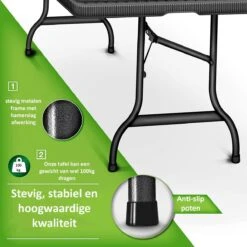 Sens Design Tuintafel Kunststof - Campingtafel Inklapbaar - Rotan-Look -Tuin- En Buitenwinkels 1200x1200 331