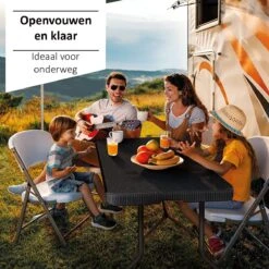 Sens Design Tuintafel Kunststof - Campingtafel Inklapbaar - Rotan-Look -Tuin- En Buitenwinkels 1200x1200 332