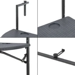 Balkontafel Cicala Inklapbaar 83,5x60x64 Cm Donkergrijs -Tuin- En Buitenwinkels 1200x1200 343