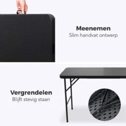 LifeGoods Klaptafel - Inklapbaar - 120 Cm - 4 Personen - Zwart -Tuin- En Buitenwinkels 1200x1200 351