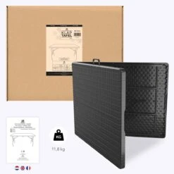 LifeGoods Klaptafel - Inklapbaar - 180 Cm - 6 Tot 8 Personen - Zwart -Tuin- En Buitenwinkels 1200x1200 368