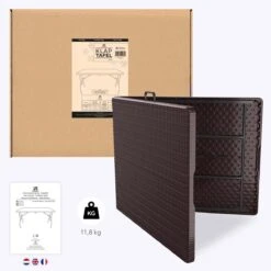 LifeGoods Klaptafel - Inklapbaar - 180 Cm - 6 Tot 8 Personen - Bruin -Tuin- En Buitenwinkels 1200x1200 377