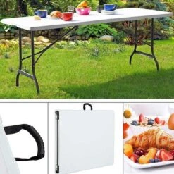 MaxxGarden Klaptafel - Inklapbare Tafel - Opvouwbare Tuintafel - Weerbestendig - Inclusief Handvat - 180x70x74 -Tuin- En Buitenwinkels 1200x1200 404