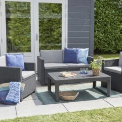 Allibert Lyon Tuintafel - 116x71,5x66/40 Cm - Grafiet -Tuin- En Buitenwinkels 1200x1200 405