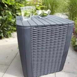 ALLIBERT Keter Luzon Opbergtafel - 39x39x43cm - Donkergrijs -Tuin- En Buitenwinkels 1200x1200 411