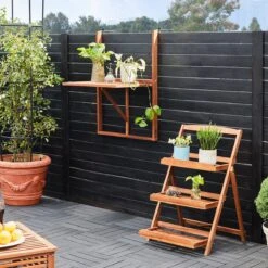 Merkloos Casaria Balkontafel - FSC®-Gecertificeerd Acaciahout – Hangend – Bruin -Tuin- En Buitenwinkels 1200x1200 426