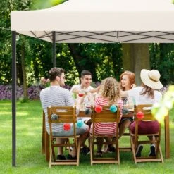 LifeGoods Partytent - 3x3 M - Zijwanden - Easy Up - Opvouwbaar - Waterdicht - Draagtas Met Wieltjes - Beige -Tuin- En Buitenwinkels 1200x1200 515