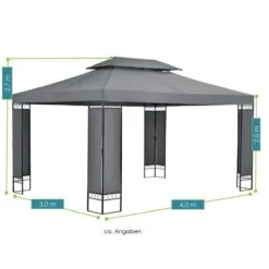Paviljoen / Partytent - 3 X 4 Meter - Antraciet -Tuin- En Buitenwinkels 1200x1200 523