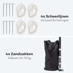 LifeGoods Partytent - 3x3 M - Easy Up - Opvouwbaar - Waterdicht - Draagtas Met Wieltjes - Donkerblauw -Tuin- En Buitenwinkels 1200x1200 526