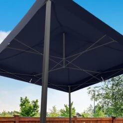 LifeGoods Partytent - 3x3 M - Easy Up - Opvouwbaar - Waterdicht - Draagtas Met Wieltjes - Donkerblauw -Tuin- En Buitenwinkels 1200x1200 527