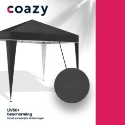 Coazy Waterdichte Partytent 3x3 Meter Opvouwbaar - Paviljoen - Easy Up - Pop-up Tent Met Haringen, Touw En Anti Slip Poten - Waterdicht - Partytenten Weerbestendig -Tuin- En Buitenwinkels 1200x1200 544