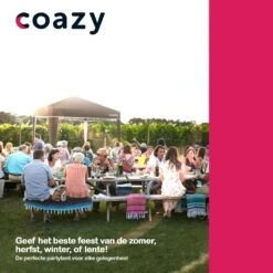 Coazy Waterdichte Partytent 3x3 Meter Opvouwbaar - Paviljoen - Easy Up - Pop-up Tent Met Haringen, Touw En Anti Slip Poten - Waterdicht - Partytenten Weerbestendig -Tuin- En Buitenwinkels 1200x1200 546