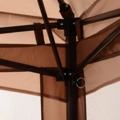 Outsunny Paviljoen Met Zijwanden Partytent Tuintent Popup 3,25 X 3,25 M Khaki 840-166 -Tuin- En Buitenwinkels 1200x1200 551