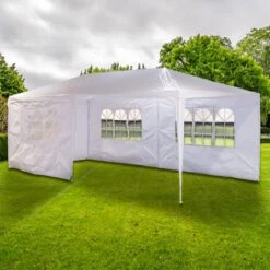 MaxxGarden Partytent - Paviljoen - 300 X 600 X 250 Cm - Met Zijwanden - Waterdicht Pro - 32mm Buizen – Wit -Tuin- En Buitenwinkels 1200x1200 554
