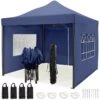 LifeGoods Partytent - 3x3 M - Zijwanden - Easy Up - Opvouwbaar - Waterdicht - Draagtas Met Wieltjes - Donkerblauw -Tuin- En Buitenwinkels 1200x1200 555