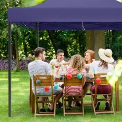 LifeGoods Partytent - 3x3 M - Zijwanden - Easy Up - Opvouwbaar - Waterdicht - Draagtas Met Wieltjes - Donkerblauw -Tuin- En Buitenwinkels 1200x1200 558