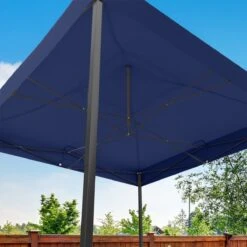 LifeGoods Partytent - 3x3 M - Zijwanden - Easy Up - Opvouwbaar - Waterdicht - Draagtas Met Wieltjes - Donkerblauw -Tuin- En Buitenwinkels 1200x1200 562