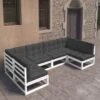 Decoways - 6-delige Loungeset Met Kussens Massief Grenenhout Wit -Tuin- En Buitenwinkels 1200x1200 586