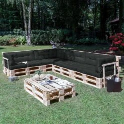 Beautissu Eco Elements Palletkussen – Rugkussen 120x40x15 Cm Voor Palletbank - Kussen Graphiet Grijs - Palletkussens In Matraskussen Kwaliteit -Tuin- En Buitenwinkels 1200x1200 639