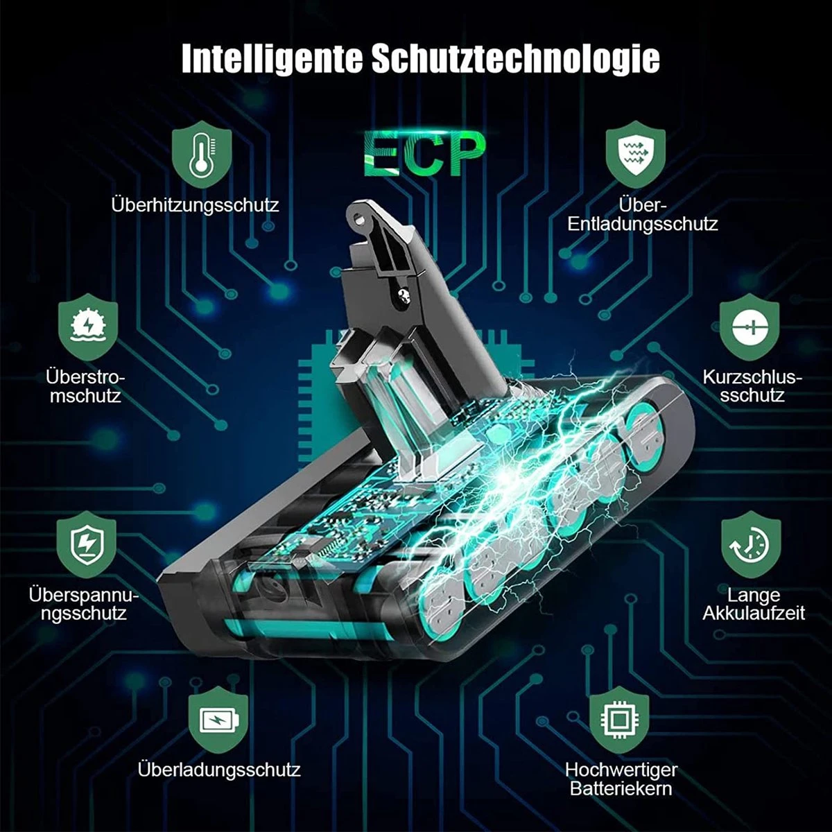 Accu Geschikt Voor Dyson Steelstofzuiger V6 - 6.000 MAH Batterij Geschikt Voor V6-serie DC62 DC58 DC59 DC61 DC72 DC74 SV03 SV06 SV09 4 Accu Geschikt Voor Dyson Steelstofzuiger V6 - 6.000 MAH Batterij Geschikt Voor V6-serie DC62 DC58 DC59 DC61 DC72 DC74 SV03 SV06 SV09 - Afbeelding 3
