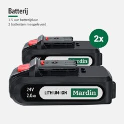 Mardin Mini Kettingzaag - Snoeizaag - Kettingzaag - Kettingzaag Electrisch Met 2 Accu - Inclusief Koffer - 1 Extra Accu - Rood -Tuin- En Buitenwinkels 1200x1200 664