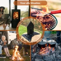 Miseru Houtklover – Geen Bijl Nodig – No Axe - Houtsplijter – Houtkliever – HANDMADE In Holland - Houtklover Voor Aanmaakhout – Metaal -Tuin- En Buitenwinkels 1200x1200 674