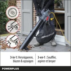Powerplus POWEG9013 Elektrische Bladblazer - Bladzuiger En -versnipperaar - 3300W - Blazen - Zuigen - Versnipperen - Incl. 40L Opvangzak 12 Powerplus POWEG9013 Elektrische Bladblazer - Bladzuiger En -versnipperaar - 3300W - Blazen - Zuigen - Versnipperen - Incl. 40L Opvangzak -Tuin- En Buitenwinkels 1200x1200 734