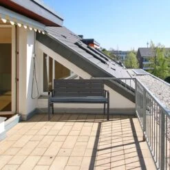 Relaxdays Tuinbank Met Kussen - 2 Zits Buitenbank Metaal - Balkonbank Kunststof - Voortuin -Tuin- En Buitenwinkels 1200x1200 75