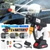 Merkloos Elektrische Accu-Hogedrukreiniger - 20Bar - Multifunctioneel Mondstuk - Draagbaar Oplaadbaar Snoerloos - Reinigingsspuitpistool - Met Rijke Accessoires - Voor Makita 18V-batterij - Voor Auto, Tuin, Terras, Raam (Zwart) -Tuin- En Buitenwinkels 1200x1200 806