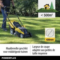 Powerplus POWXG6281 Elektrische Grasmaaier - Grasmachine Voor Middelgrote En Grote Tuin - 2000W - Maaibreedte 420mm - Verstelbare Maaihoogte - Mulching Functie - Incl. 40L Opvangbak -Tuin- En Buitenwinkels 1200x1200 846