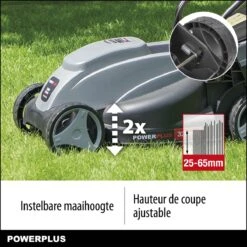 Powerplus POWEG63703 Elektrische Grasmaaier - Grasmachine Voor Kleine Tuin - 1000 W - 32cm Maaibreedte - 30L Opvangbak - Verstelbare Maaihoogte -Tuin- En Buitenwinkels 1200x1200 850